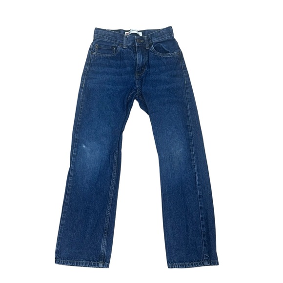 LEVIS 505‎ Boy’s Blue Jean Denim Straight Leg Size 12 Slim Waist Tighteners - Picture 1 of 8